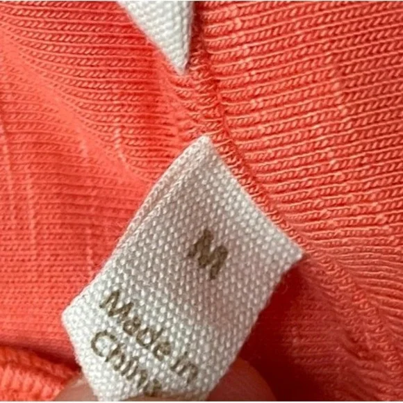 Soft Surroundings Graciela Women's Top Shirt Tunic Button Up Split Neck M Orange - Picture 7 of 9